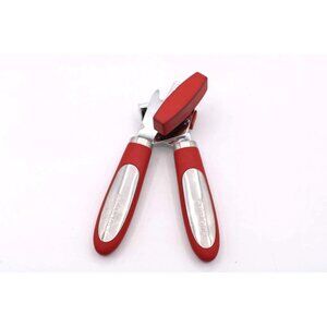 Cuisinart Red Handle Can Opener Manual Stainless Steel Kitchen Tool